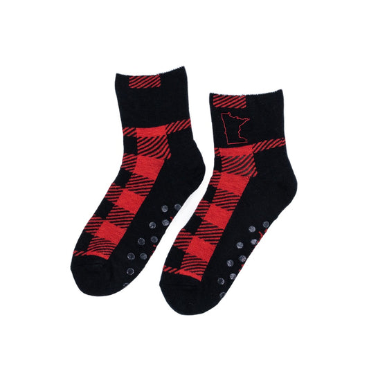 Minnesota Plaid Nonslip Ankle Socks