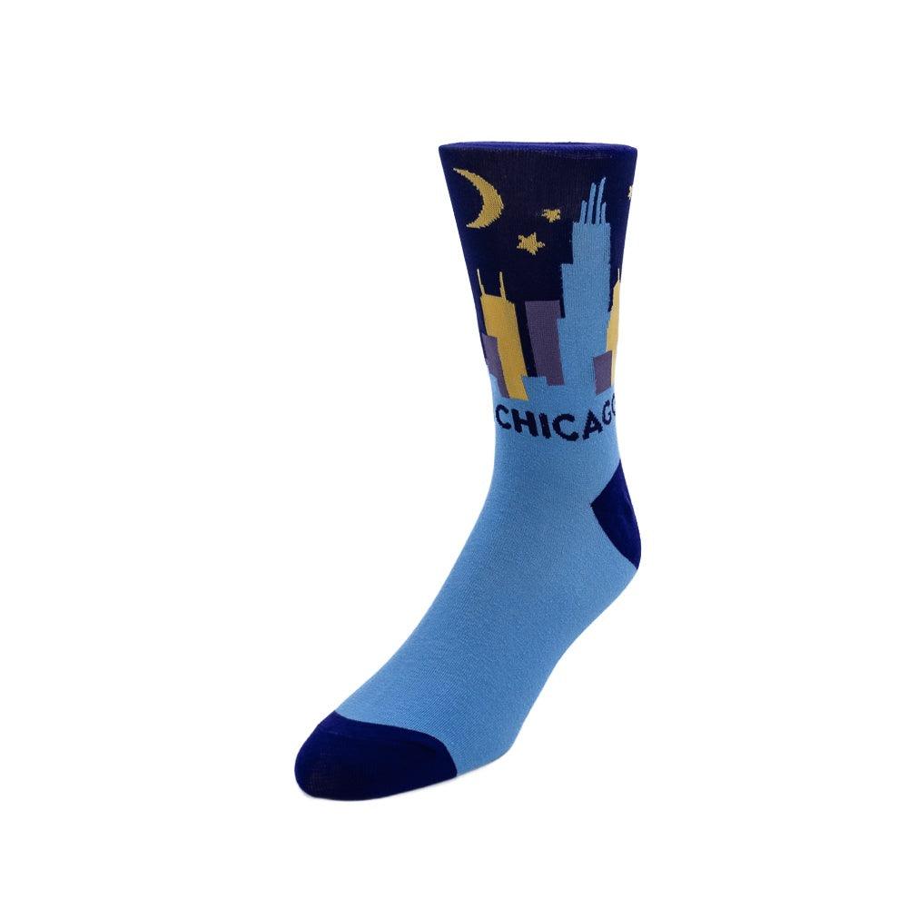 Chicago Color Block Skyline Socks - Love From USA