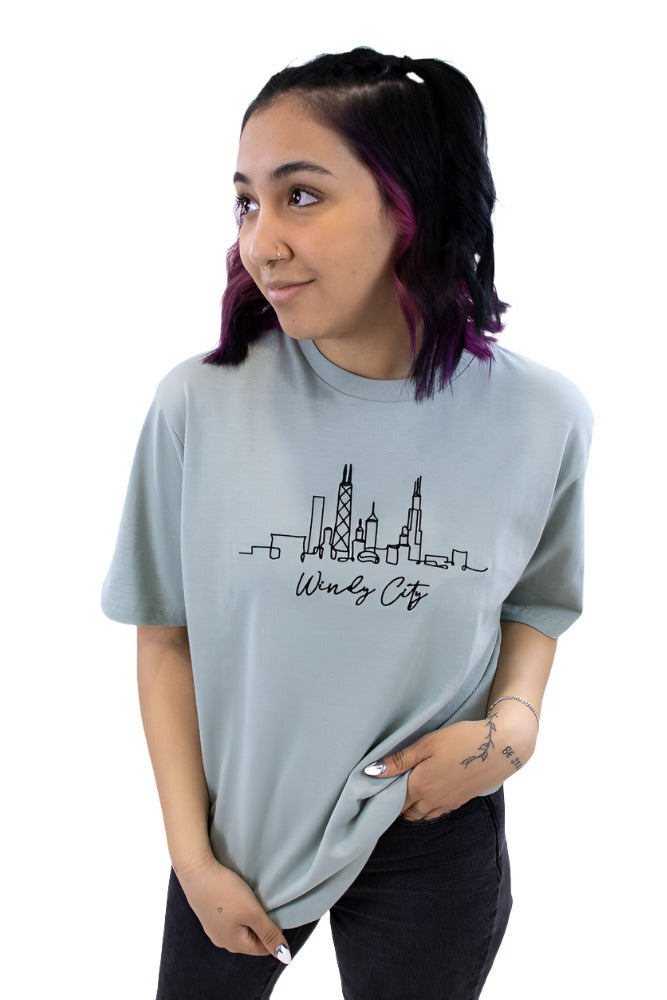 Windy City Sketch Skyline Tee