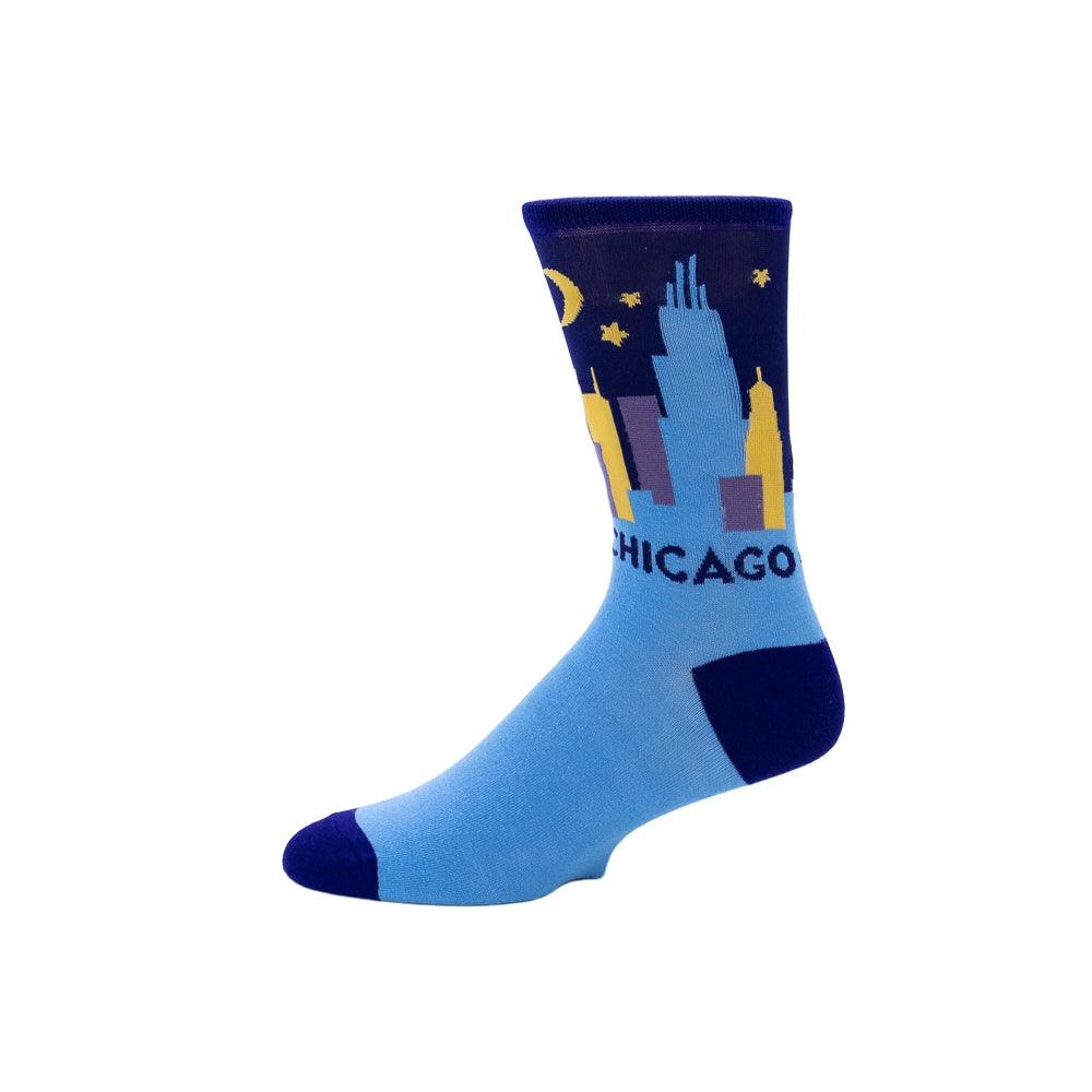 Chicago Color Block Skyline Socks - Love From USA