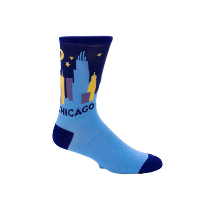 Chicago Color Block Skyline Socks - Love From USA