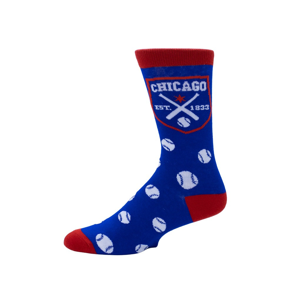 Chicago Baseball Badge Socks