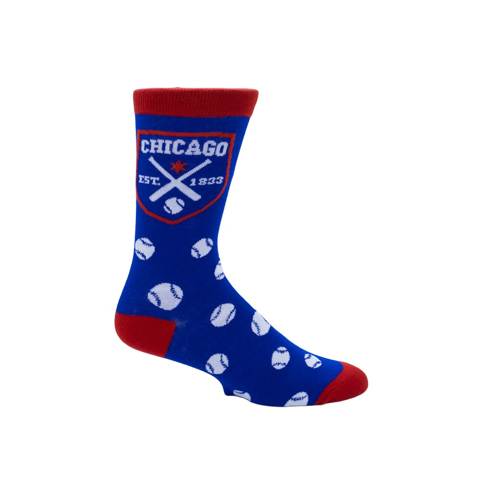 Chicago Baseball Badge Socks