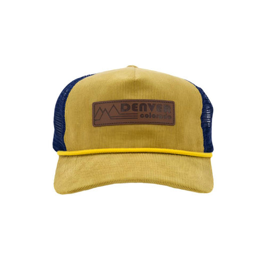 Yellow Leather Denver Hat