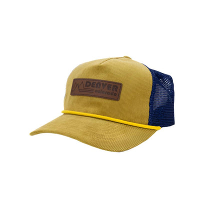 Yellow Leather Denver Hat