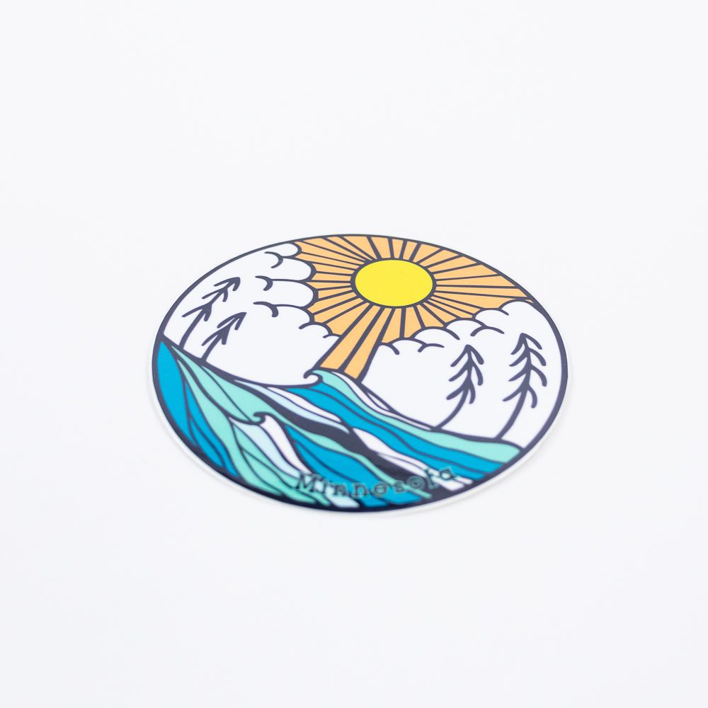 Wave Around Minnesota Sticker