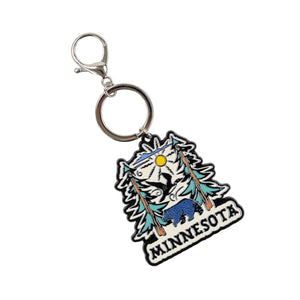 Minnesota Folksy Scene Key Chain