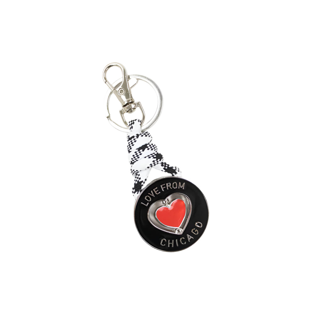 Love From Chicago Spinner Keychain