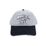 Minnesota 1858 Grey/Blk Hat - Love From USA