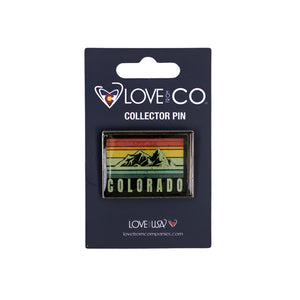 Colorado Striped Mountains Lapel Pin