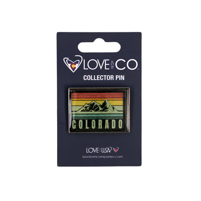 Colorado Striped Mountains Lapel Pin