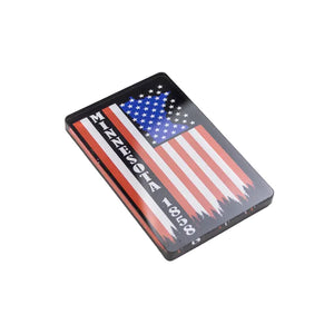 Fridge magnet with American flag design and 'Minnesota 1858' text on a white background