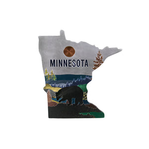 Minnesota State Shape Foil Magnet