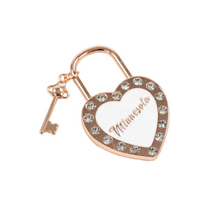 Minnesota Lock & Key Heart Magnet