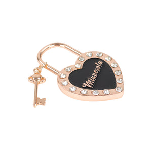 Minnesota Rose Gold Black Heart Magnet