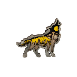 Minnesota Wolf Inlaid Magnet