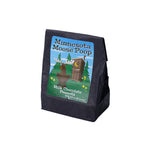 Black bag with a colorful label featuring 'Minnesota Moose Poop' on a white background