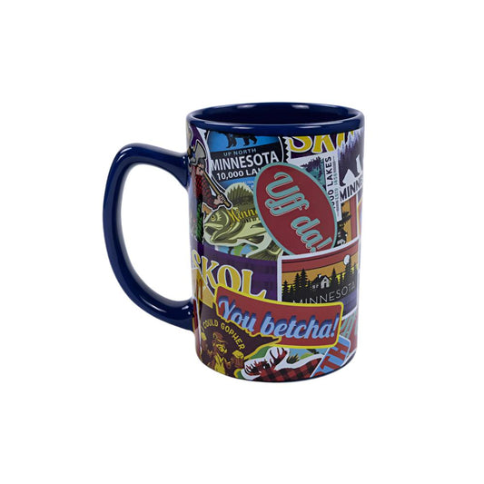 Minnesota Sticker Collage Mug