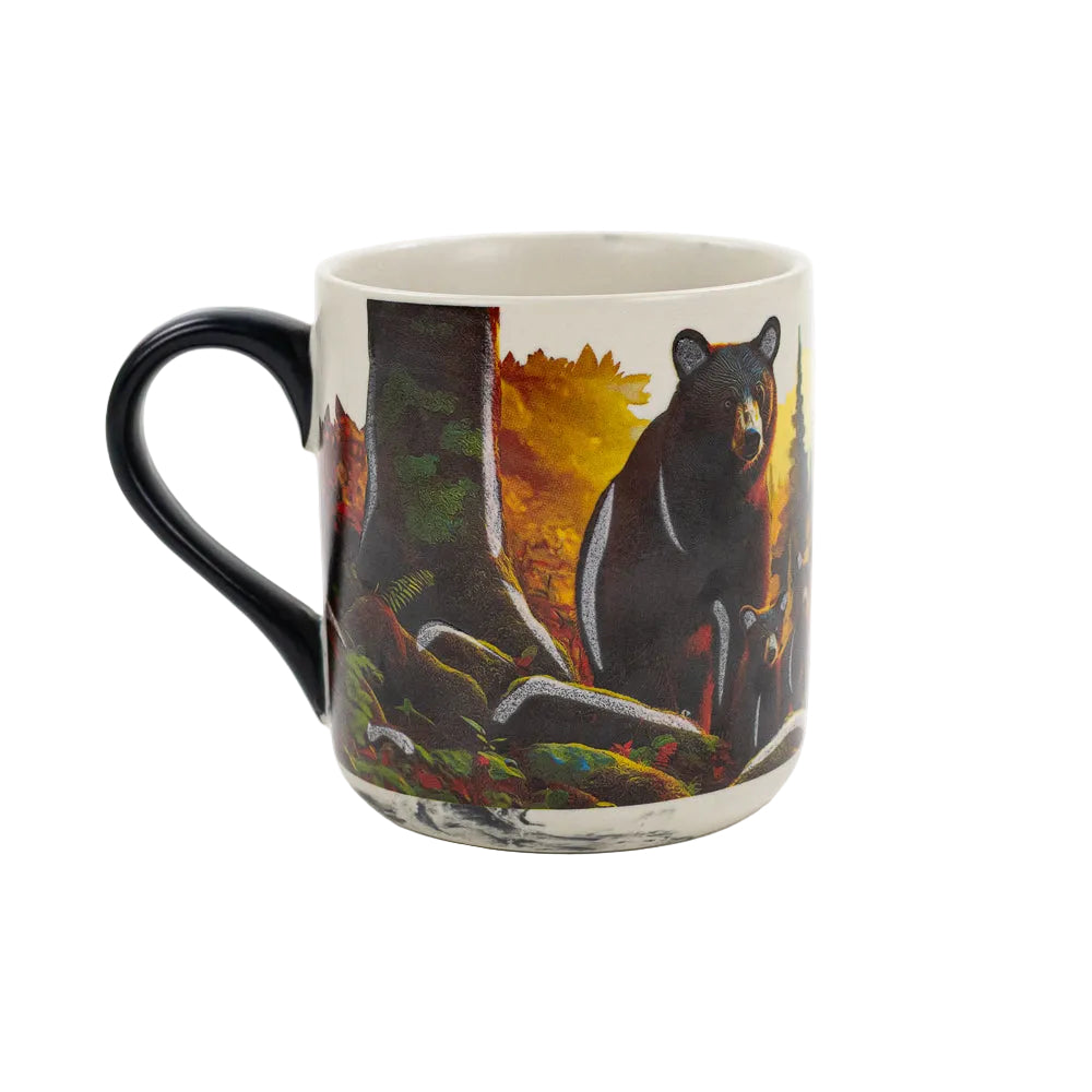 Mug with a bear design on a white background