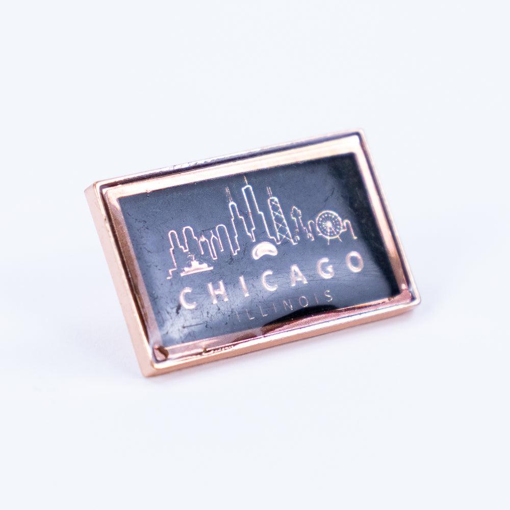 Chicago Skyline Pin - Love From USA