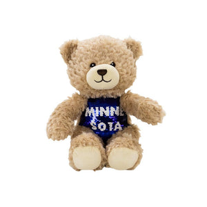 MN Sequins Plush Bear - Love From USA