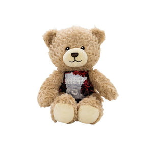 MN Sequins Plush Bear - Love From USA