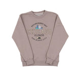 Rose Gold sweatshirt with a Chicago design on the front against a white background.