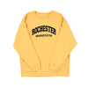 Rochester Print Stitch Crewneck Sweatshirt - GOLD