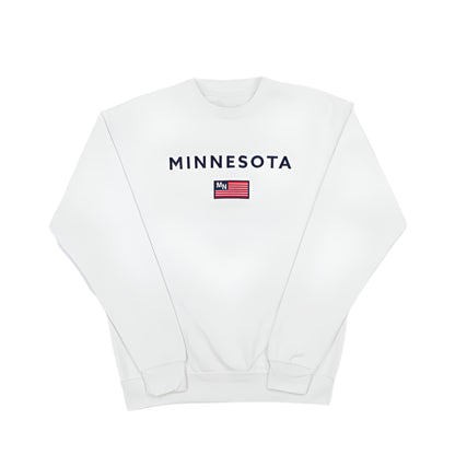 Minnesota Flag Emblem Crew Neck Sweatshirt