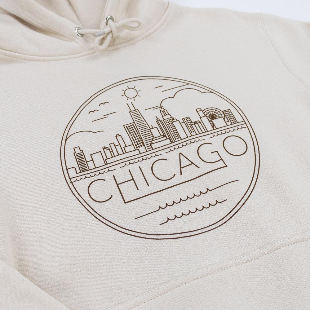 Chicago Circle Skyline Hoodie - Love From USA