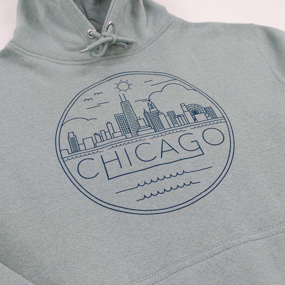 Chicago Circle Skyline Hoodie - Love From USA