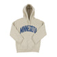 Beige hoodie with 'MINNESOTA' printed in blue on a white background