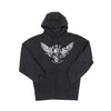 Chicago Route 66 Skull Hoodie Sweatshirt - CHARCOAL