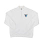 White half-zip sweatshirt with 'Minnesota' logo on a white background