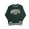Minnesota Collegiate Striped Sweatshirt - FOREST/IVORY