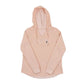 Blush pink hoodie with MINNESOTA text and a floral design on a white background