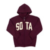 SOTA Arched Full Zip Hoodie - MAROON