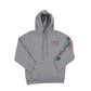 Gray hoodie with 'USA Minnesota' text and flag designs on a white background