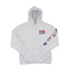 Minnesota USA Patch Hoodie Sweatshirt - WHITE