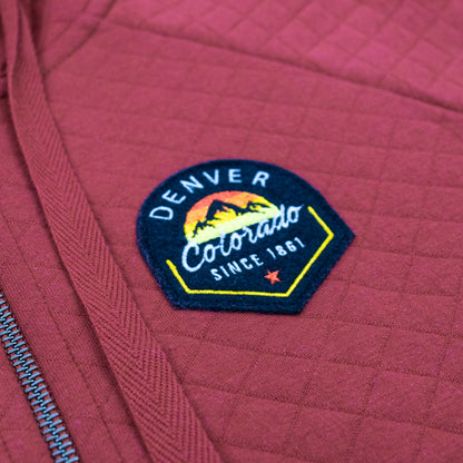 Denver Zip-Up Quilt Patch Hoodie