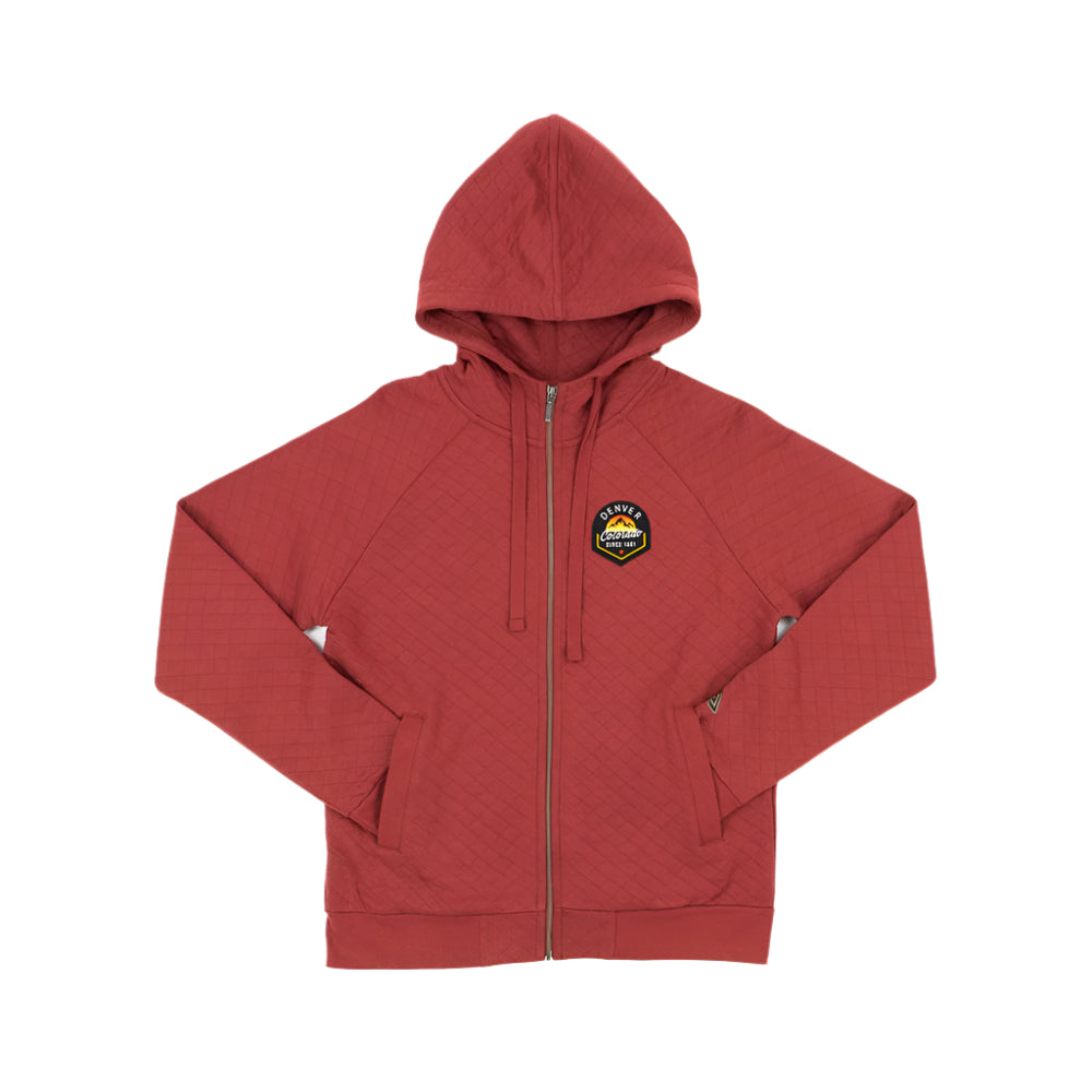 Denver Zip-Up Quilt Patch Hoodie