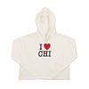 I Love Chicago Women's Hoodie Sweatshirt - WHITE