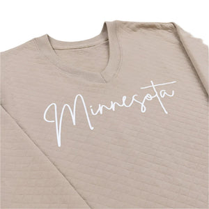 Minnesota Quilted V-Neck