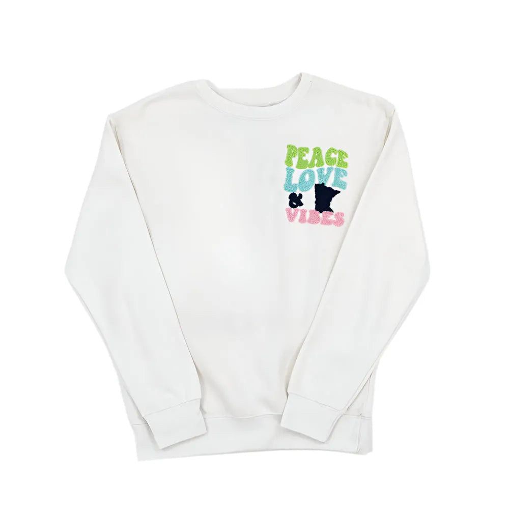 Minnesota Peace Love & Vibe Sweatshirt