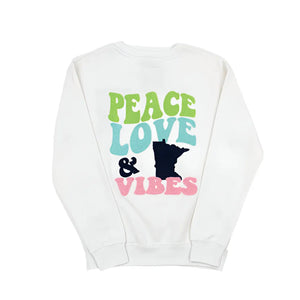 Minnesota Peace Love & Vibe Sweatshirt