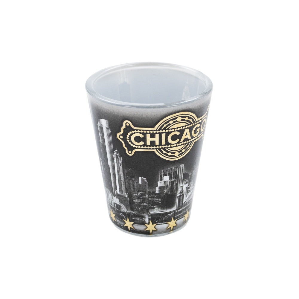 Black & White Chicago Shot Glass