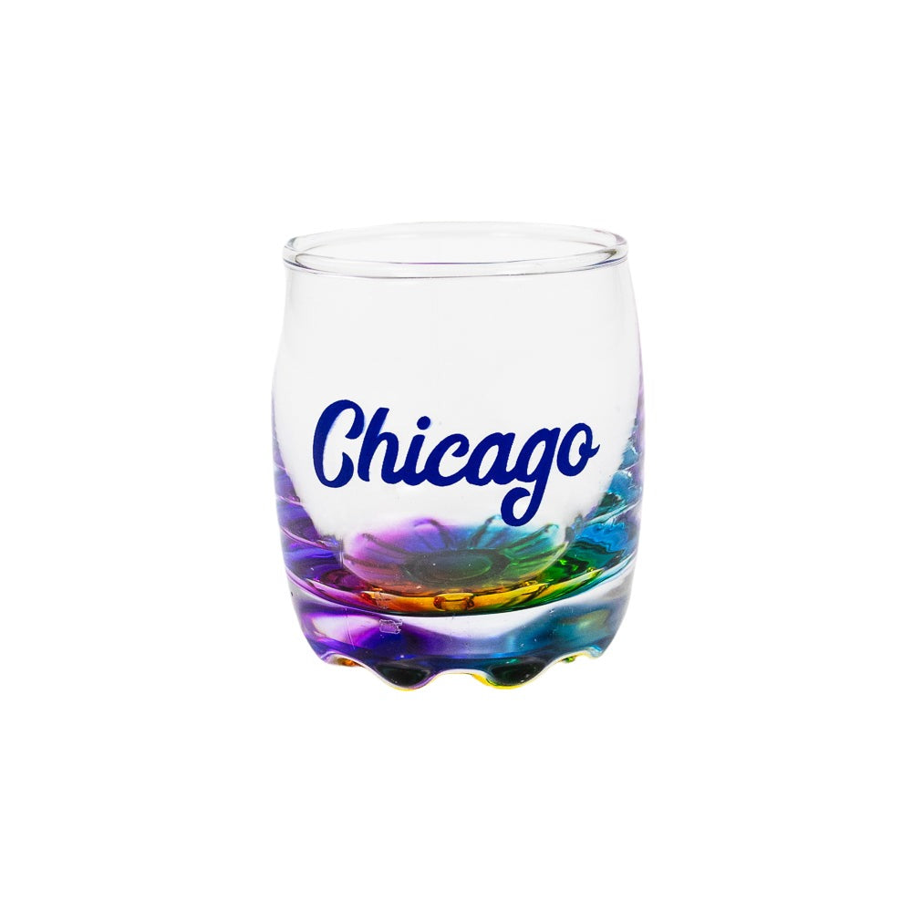 Rainbow Chicago Shot Glass