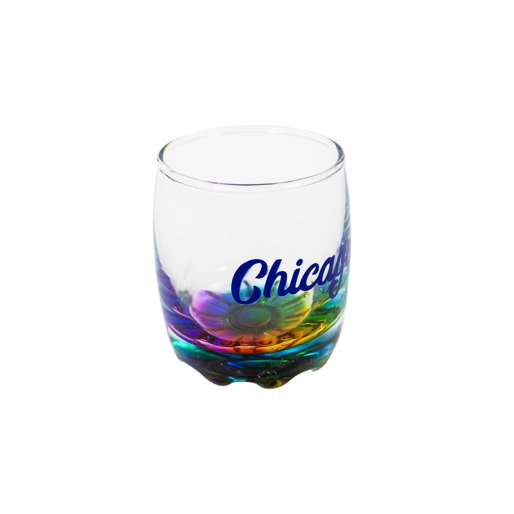 Rainbow Chicago Shot Glass