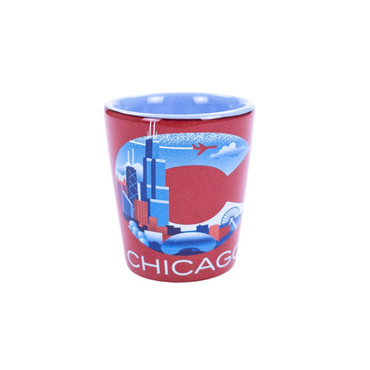 Chicago Chicago Red Cup Shot Glass