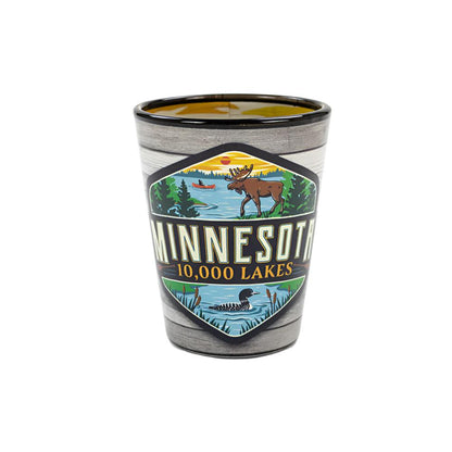 Minnesota State Badge Shot Glass - Love From USA